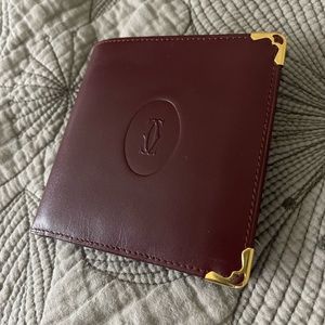 Cartier Burgundy leather wallet